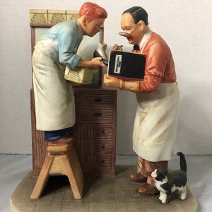 Norman Rockwell Winter- Year End Count Figurine